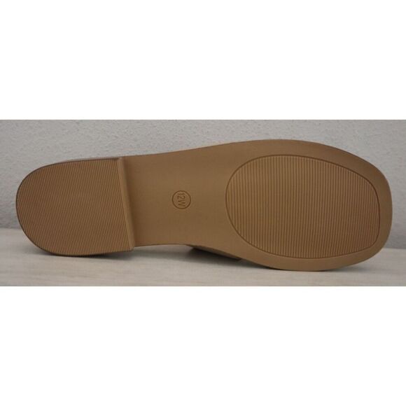 Cushionaire Women's Sz 12W Tan Voyage Slide Sandals + Memory Foam - Picture 11 of 16